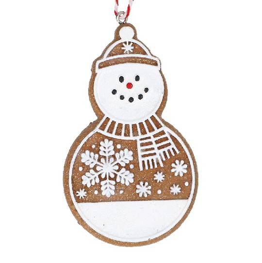 Resin Cookie Snowman Iced Snowflake 8cm *ETA Nov