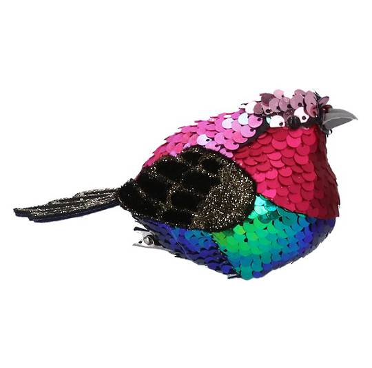 BirdClip Multi Colour Sequin, Blue Tummy 13cm *ETA Nov