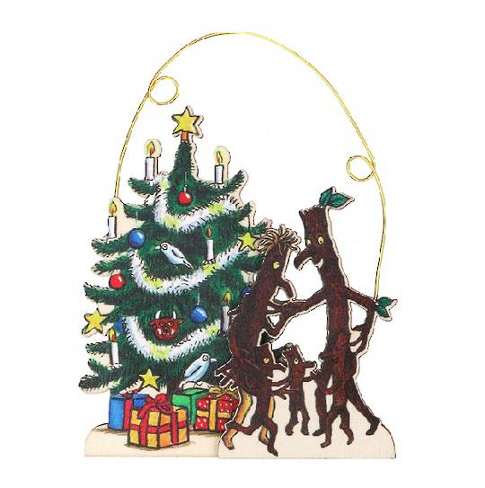 Wood Wire Loop, Stickman Family 10cm *ETA Nov
