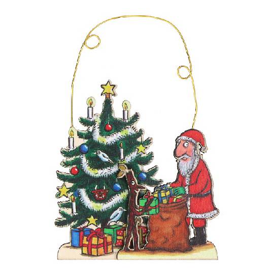 Wood Wire Loop, Stickman & Santa 10cm *ETA Nov