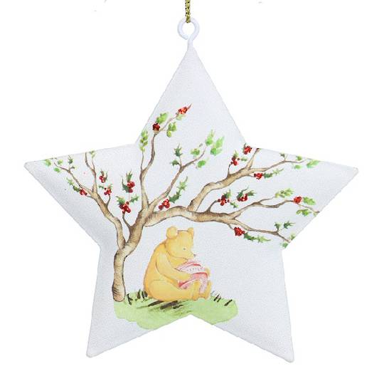 Tin Star White, Winnie-The-Pooh (& Piglet on Back) 10cm *ETA Nov