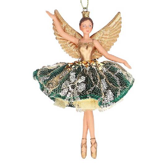 Resin Lace Green Fairy, One Arm Up 13cm *ETA Nov