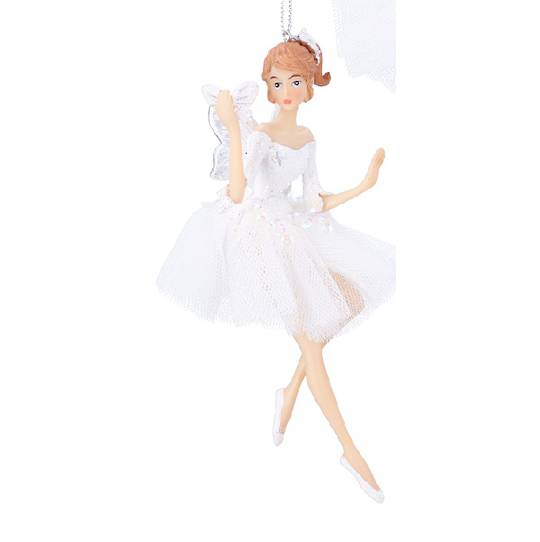 Resin & Fabric Butterfly Fairy, White Skirt 15cm *ETA Nov