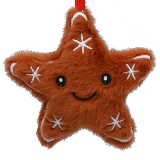 Fabric Plush Happy Star, Gingerbread 12cm *ETA Nov