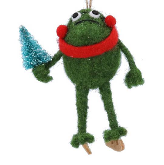Wool Frog, on Skates 14cm *ETA Nov