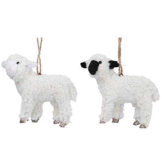 INDENT - Pack 6, Faux Fur Lamb 9cm