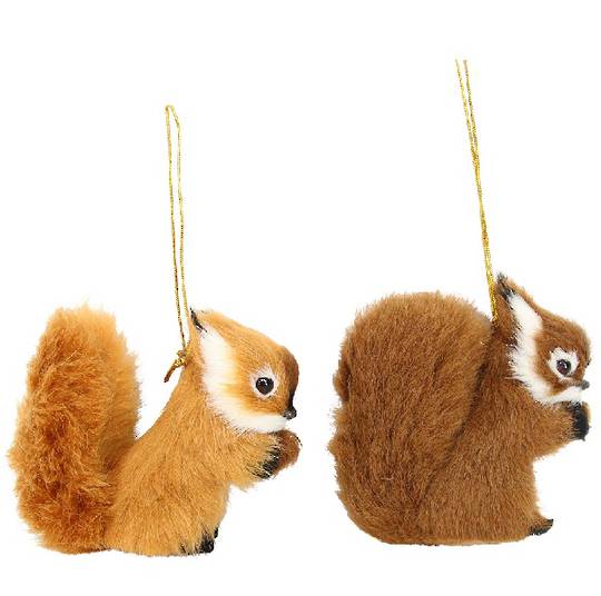 INDENT - Pack 6, Faux Fur Squirrel 9cm