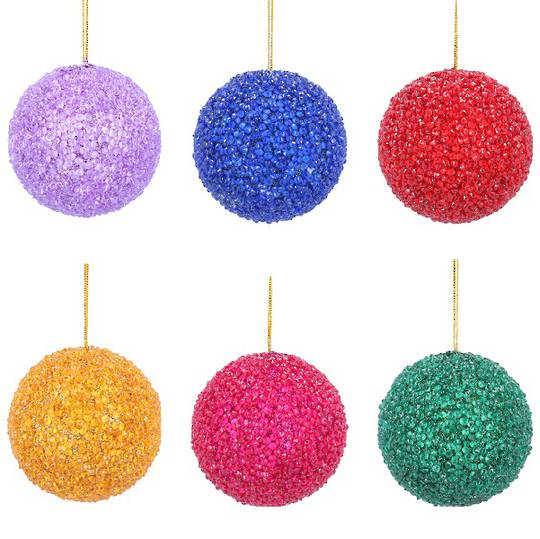 INDENT - Pack 24, Poly Ball, Acrylic Beaded 8cm