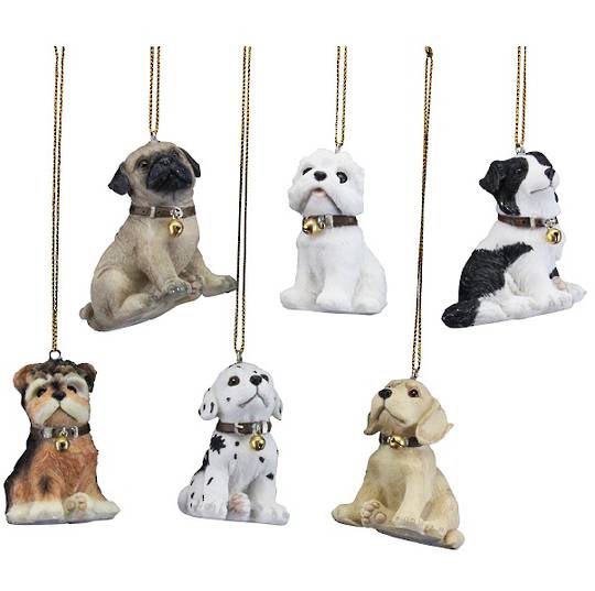 INDENT - Pack 12, Resin Dogs, Puppies 6cm