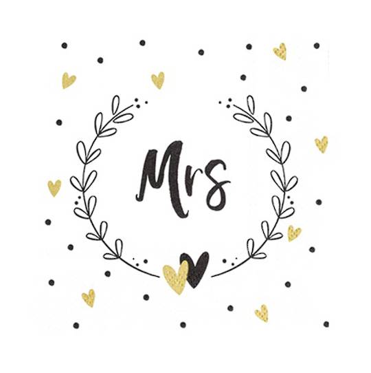 Special - 2 for 1, Combo Cocktail Paper Napkins 25cm, Mr & Mrs