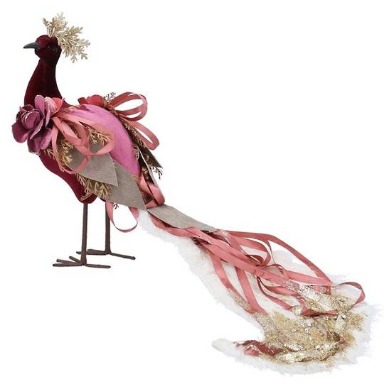 INDENT - Fabric Poly Peacock, Plum Maxi 56cm