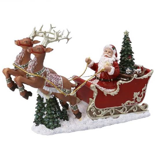 INDENT - Music Box, Santa Sleigh 36cm