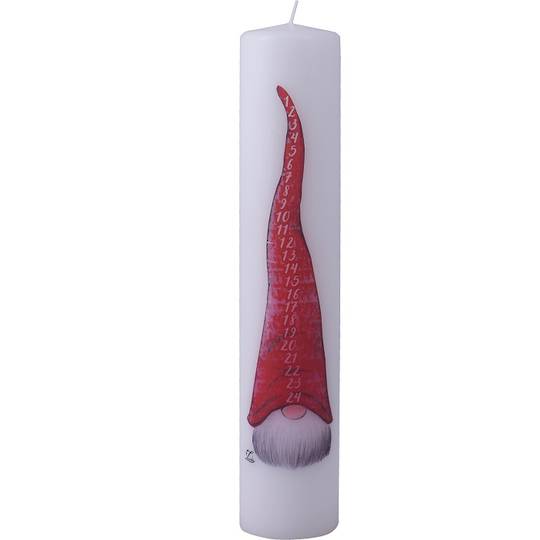 Advent Candle White, Red Tall Hat *ETA NOV