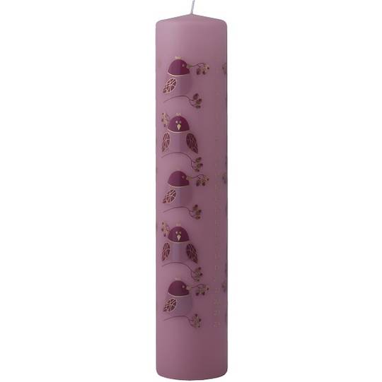 Advent Candle Pink, Acorns & Birds 25cm *ETA NOV
