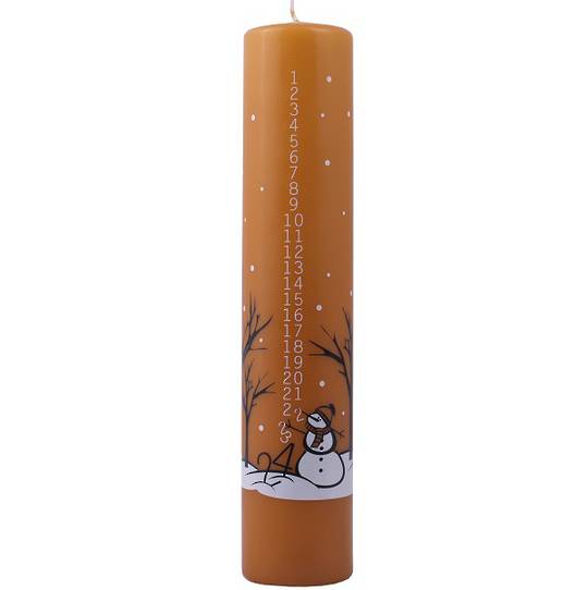 Advent Candle Yellow, Snowman 25cm *ETA NOV