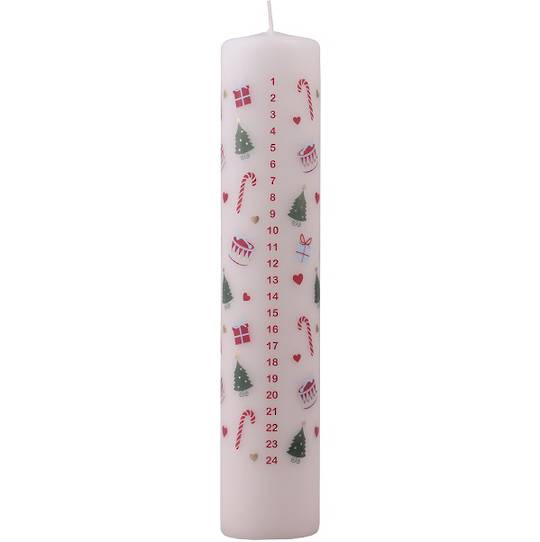 Advent Candle Ivory, Christmas Icons 25cm *ETA NOV