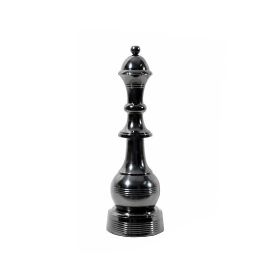 QUEEN CHESS ORNAMENT BLACK NICKEL