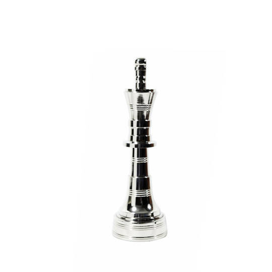 KING CHESS ORNAMENT POLISHED NICKEL
