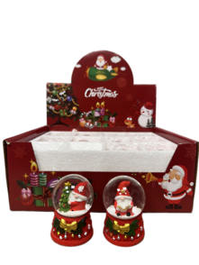 Set 12 LED gonk snowglobes