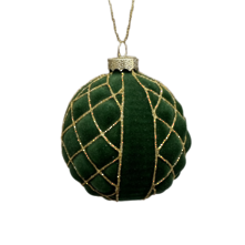Green flocked ball with gold diamond (12)