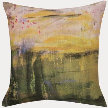 Maison Levy 'Eclosion' Linen Cushion  55x55cm