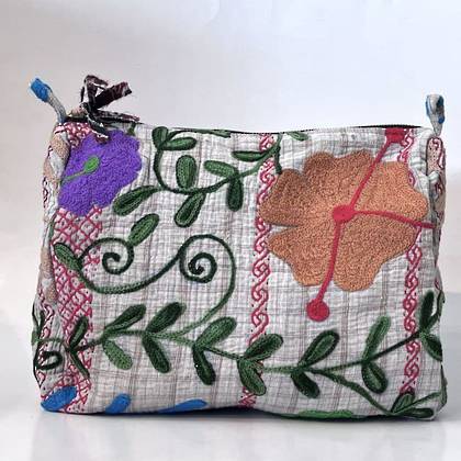 Vanity Kantha Brode no. 2 Embroidered Beauty Pouch