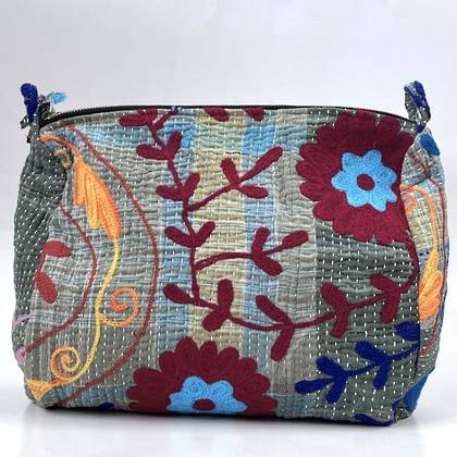 Vanity Kantha Brode no. 5 Embroidered Beauty Pouch