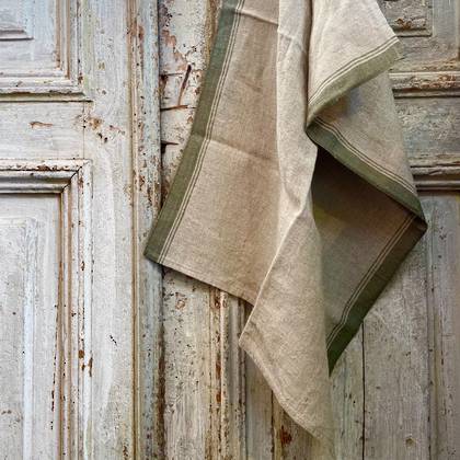 Linen / Cotton Kitchen Towel - Havana Kaki