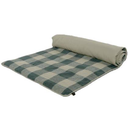 French Linen Sofa Mattress Palma in Green/Blue - washable (due June 19 - Order Now)