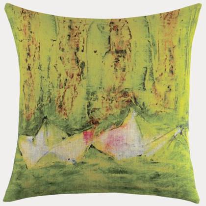 Maison Levy 'Jeux denfants' Linen Cushion  55x55cm