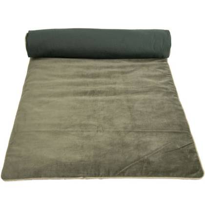 French Velvet Sofa Mattress in Kaki - washable