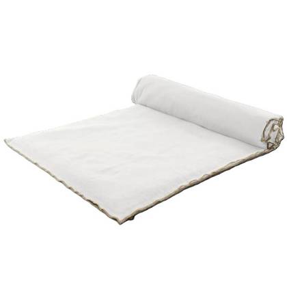 French Linen Sofa Mattress in White - washable - XL 250 x 85cm (due June 19 - Order Now)