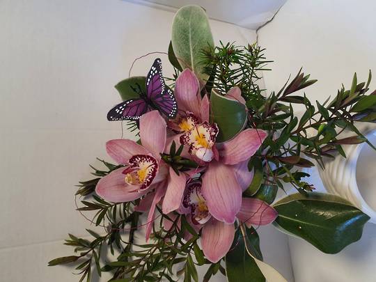 Orchid Bowl with Butterfly