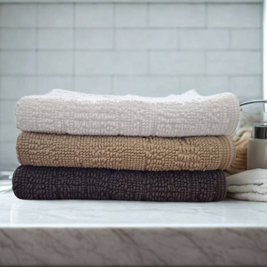 Baksana | Lisbon Double Bathmat | Available in colours Linen Slate and White