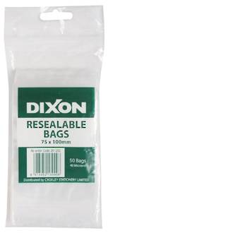 Dixon Resealable Bags 75X100mm
