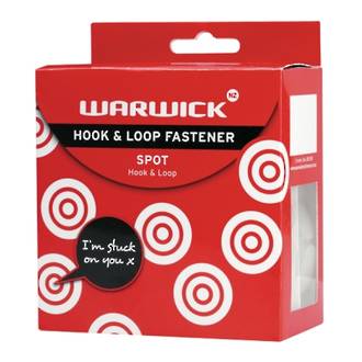 Warwick Hook & Loop Spots 62 White 22mm
