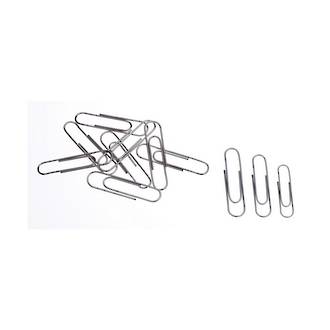 Marbig Paper Clips 33mm Large Round Silver Cardboard Box 100