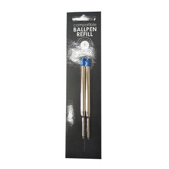 Parker Clone GBP Ball Point Pen Refill Medium Blue Pkt 2