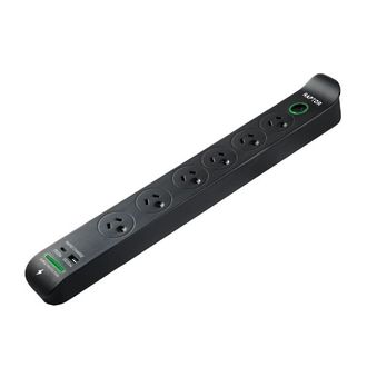 Jackson Raptor Master Switched 6 Way Surge Protected Powerboard