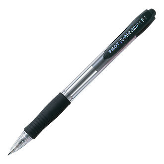 Pilot Pen Supergrip Black Fine Retractable BPGP-10R-F