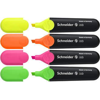 Schneider Highlighter Job assorted Wallet 4 pieces