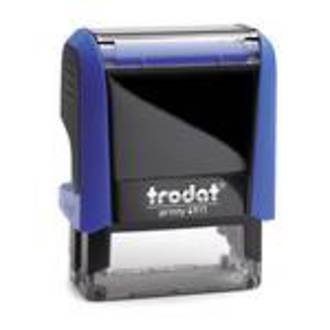 Trodat Printy 4911 Size: 38 x 14mm with Blue Body & Ink
