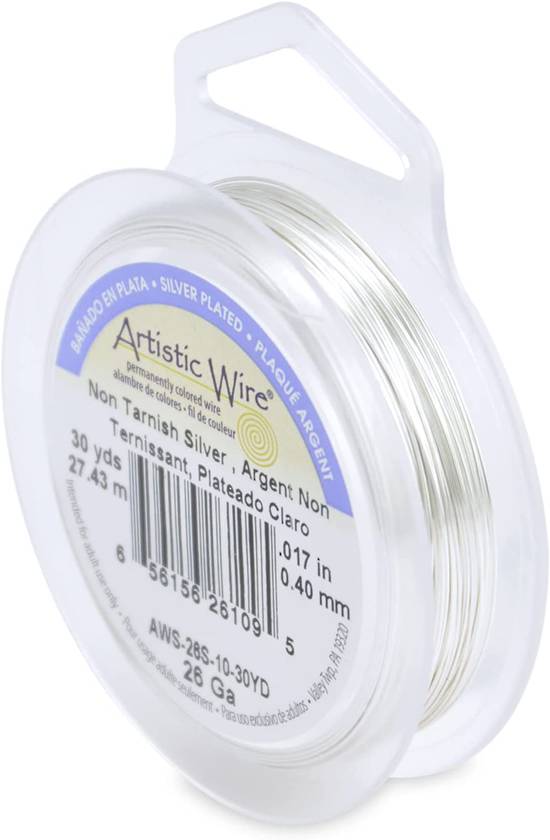 Artistic Wire: 26 gauge, Non-Tarnish Silver (27.4m spool)