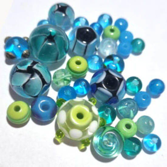 Queen Mum's Destash 14 - Australian Lampwork Beads - 6mm - 14mm