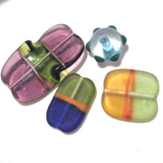 Queen Mum's Destash 16 - Czech Lampwork Beads - 16mm - 36mm