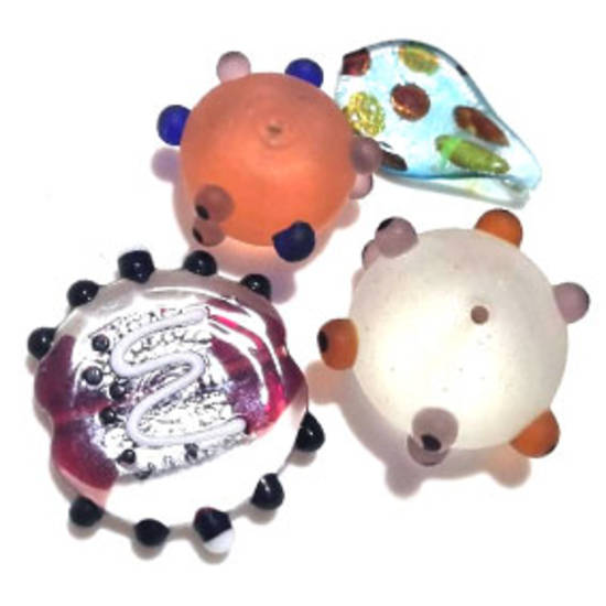 Queen Mum's Destash 28 - Czech Lampwork Beads - 24mm - 32mm
