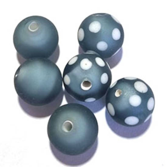 Queen Mum's Destash 38 - Czech Lampwork Beads - 12mm