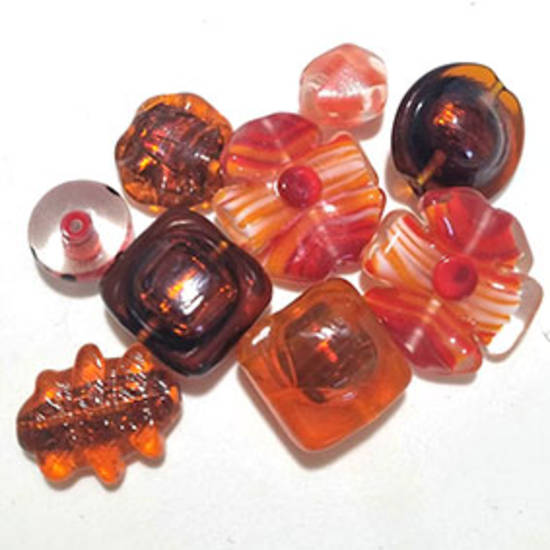 Queen Mum's Destash 7 - Czech Lampwork Beads - 10mm - 26mm