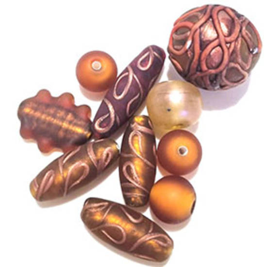 Queen Mum's Destash 8 - Czech Lampwork Beads - 10mm - 26mm