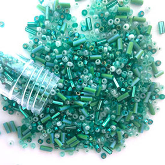 NEW! Seed Bead Mix 38: 15 gram - Fins and Scales and Mermaids Tales